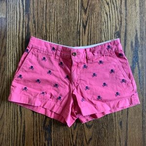 Ralph Lauren Rugby Skull and Crossbones Red Shorts